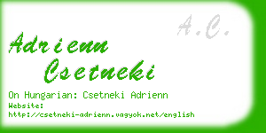 adrienn csetneki business card